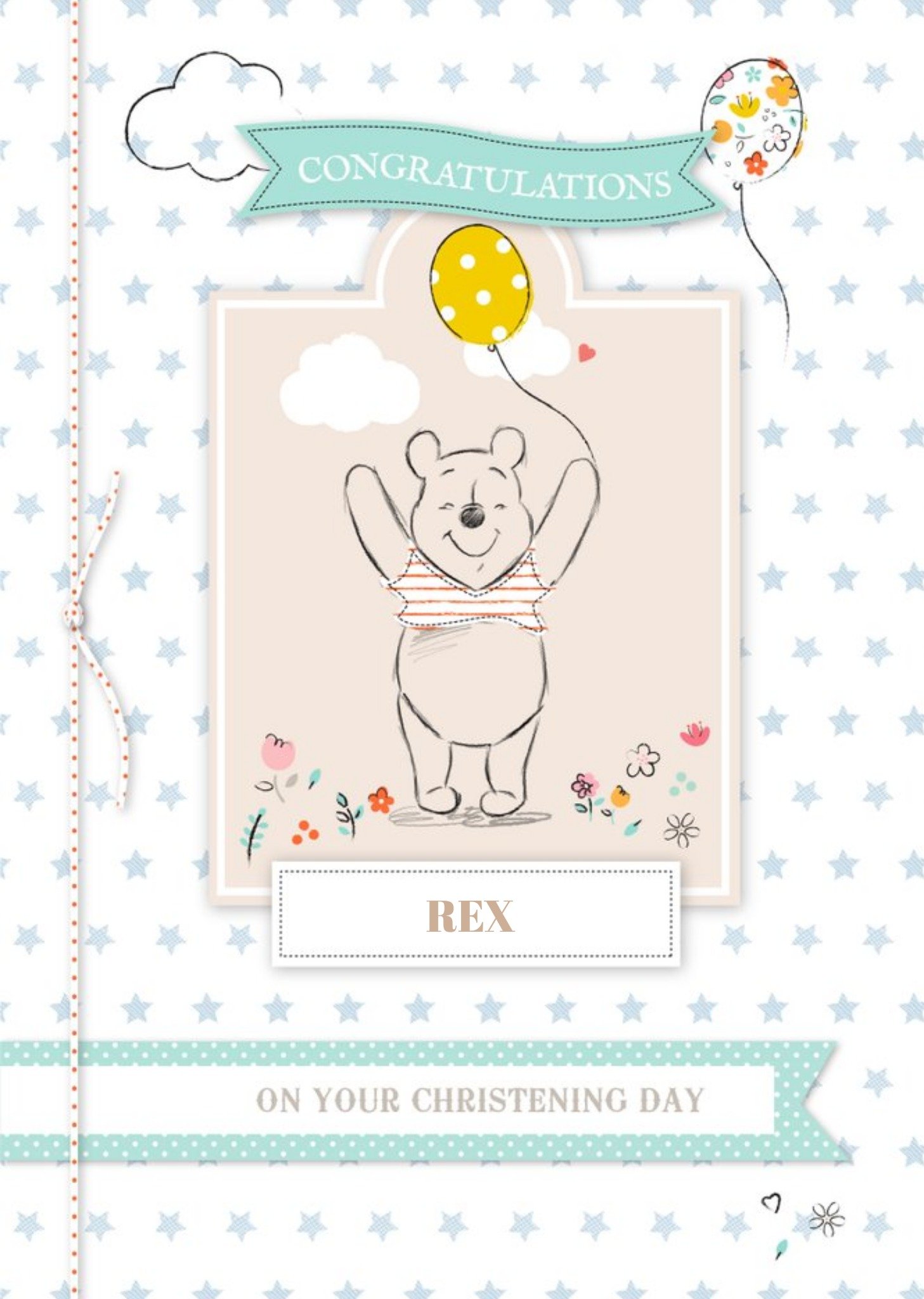 Disney Winnie The Pooh Congrats On Your Christening Card Ecard