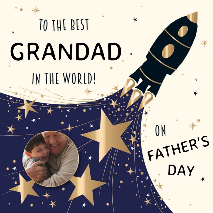 To The Best Grandad In The World Happy Father's Day Photo Card