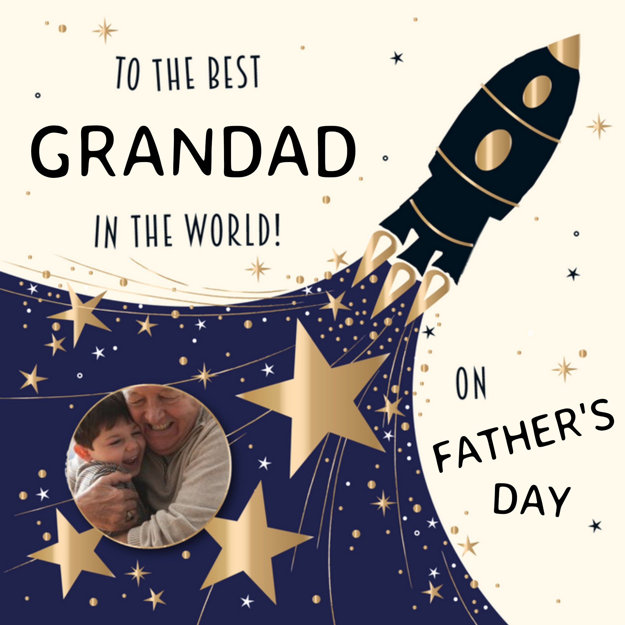 Ling Design To The Best Grandad In The World Happy Father's Day Photo Card, Square