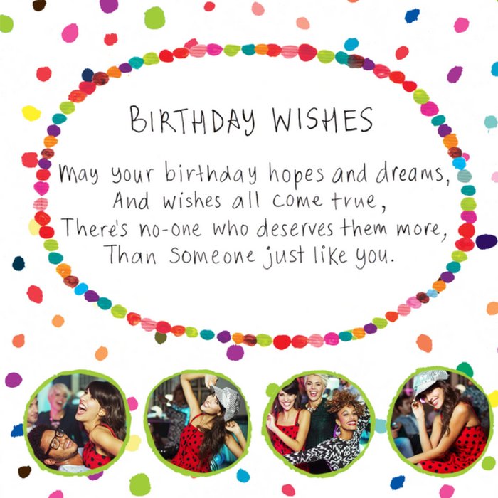 Hopes And Dreams Photo Upload Birthday Card