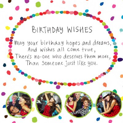 Hopes And Dreams Photo Upload Birthday Card