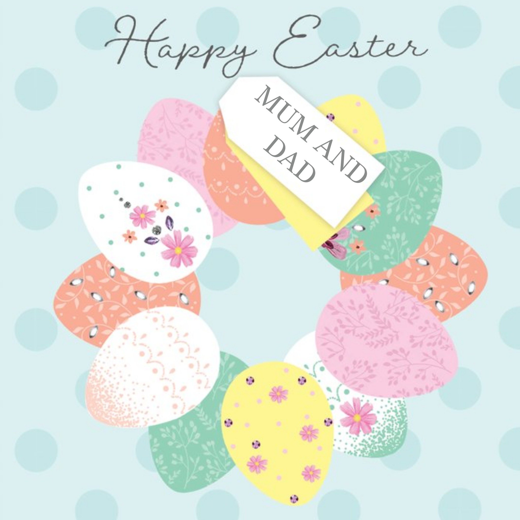 Moonpig Clintons Eggs Colourful Easter Card, Large