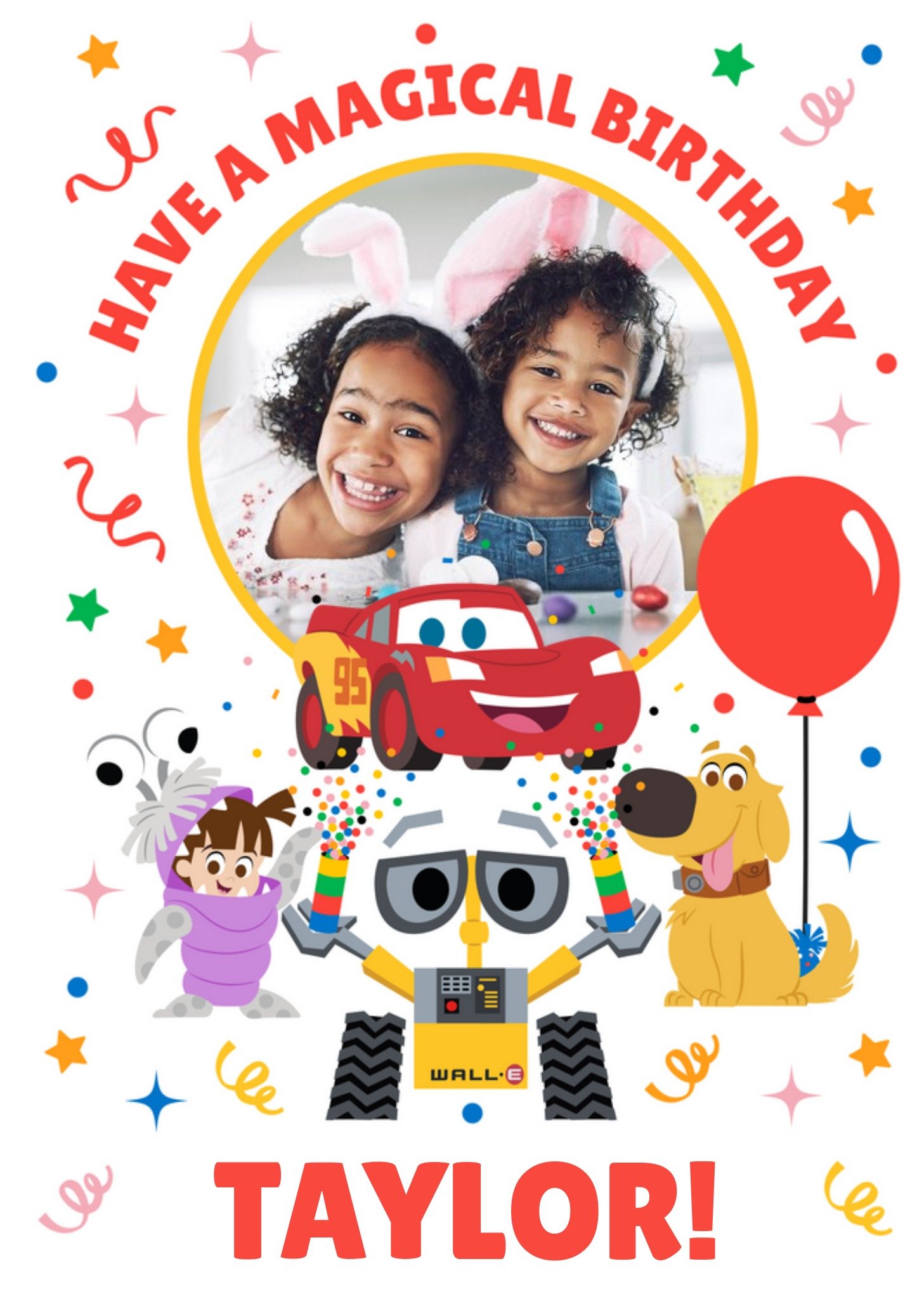 Disney 100 Animated Characters Photo Upload Birthday Card Ecard