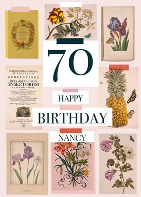 Natural History Museum Personalised 70th Birthday Card