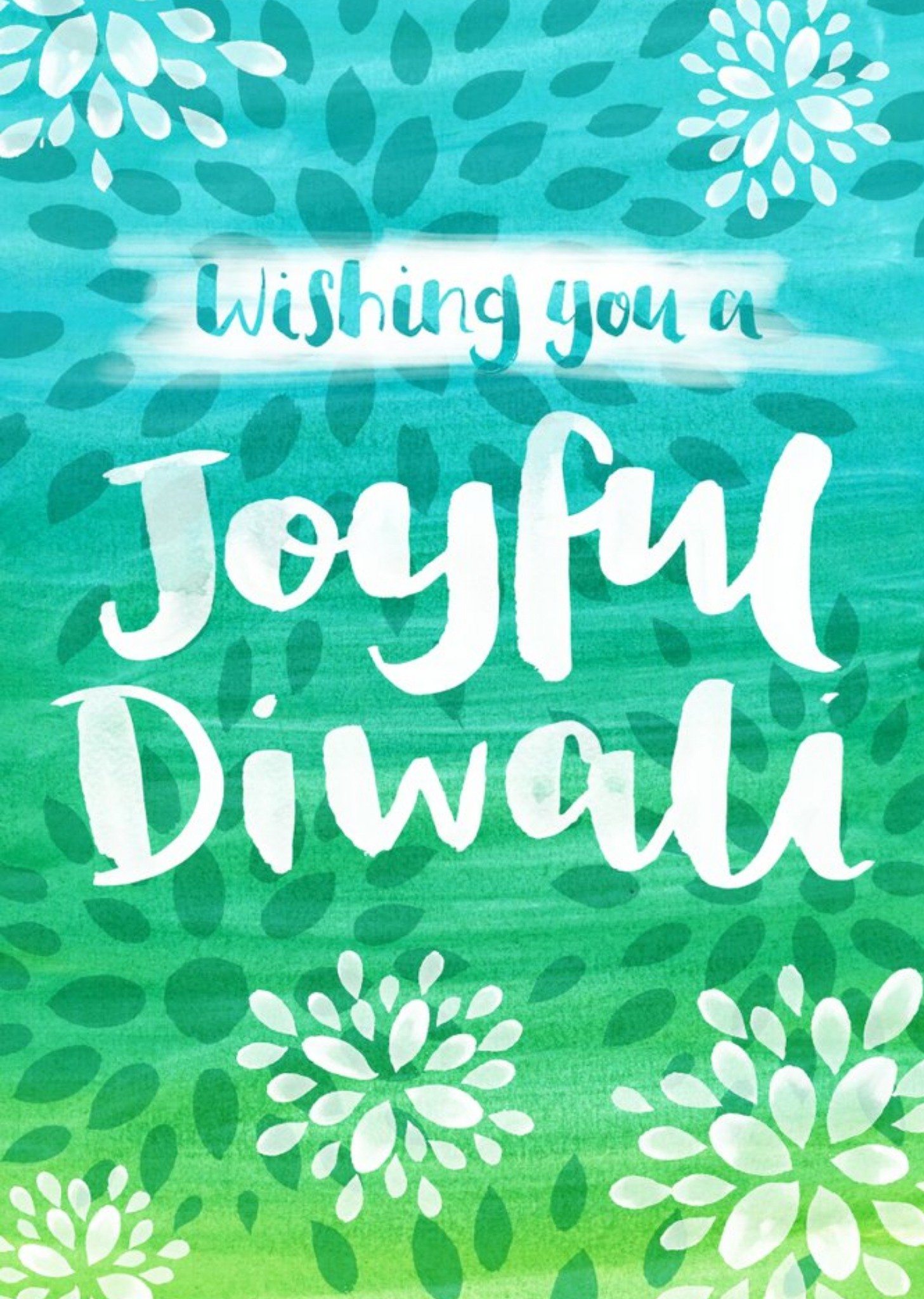 Watercolour Wishing You A Joyful Diwali Card Ecard