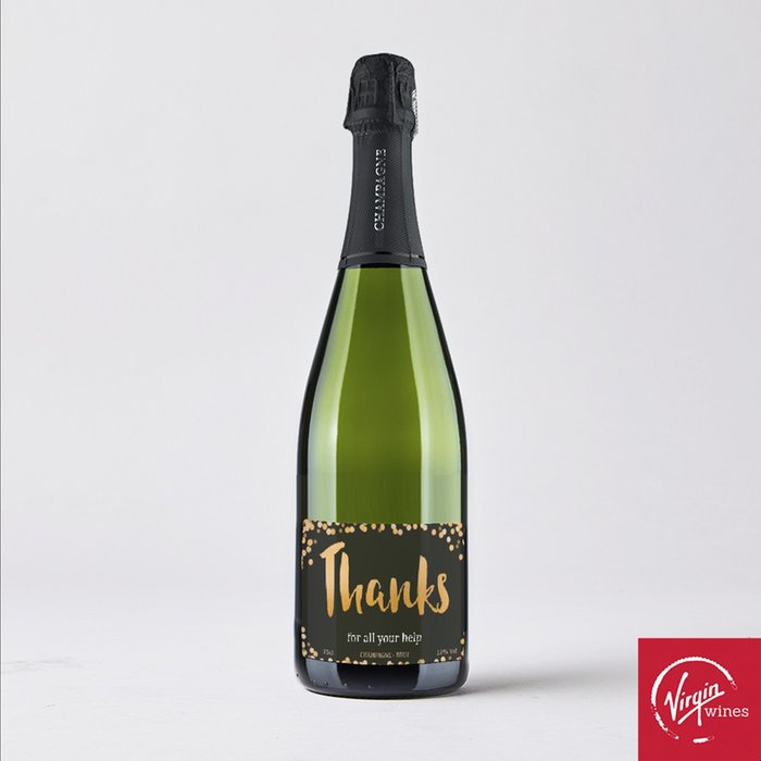 Personalised Thank You Champagne 75cl