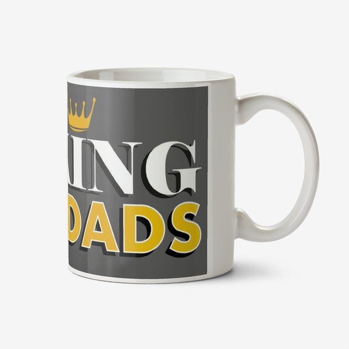 Funny Kings of Dads Typographic Mug