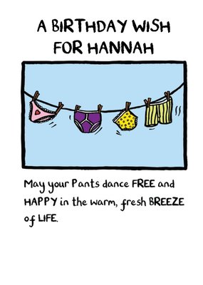 May Your Pants Dance Free Birthday Card
