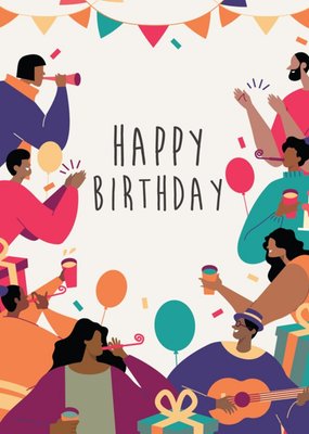 Anoela Party Illustration Birthday Card