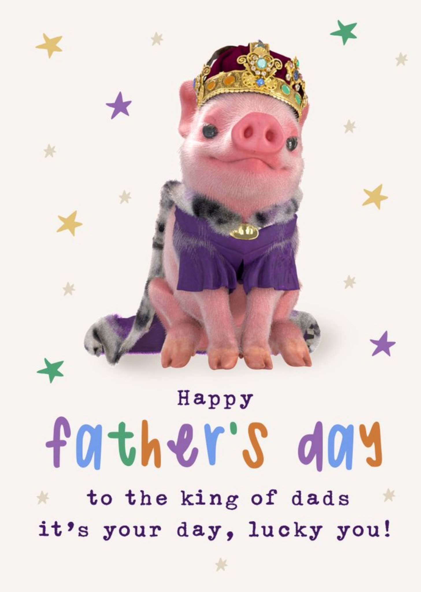 Moonpig Exclusive King Of Dads Moonpig Father's Day Card, Large
