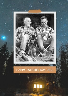 Photographic Cabin Photo Upload Father's Day Card