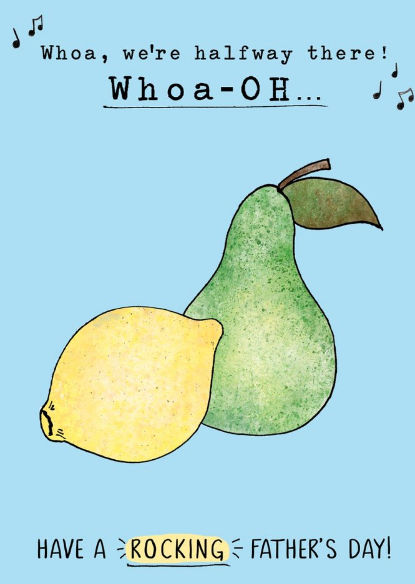 Moonpig Pear And Lemon Rocking Father's Day Card, Large