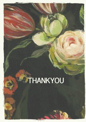 Illustrated Flowers Thank You Card