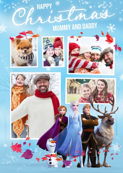 Disney Frozen 2 Mummy and Daddy Photo Upload Christmas Card