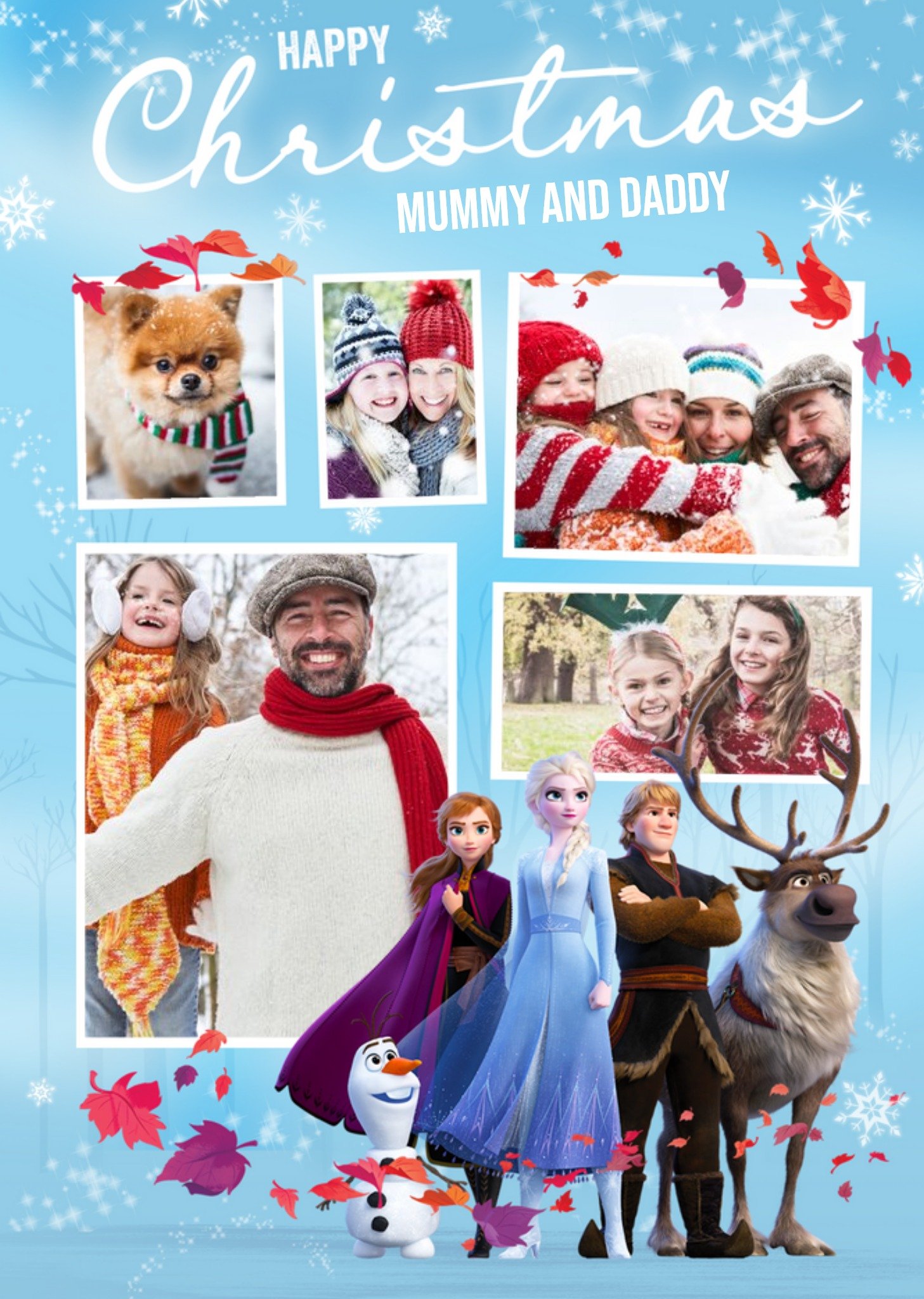 Disney Frozen 2 Mummy And Daddy Photo Upload Christmas Card Ecard