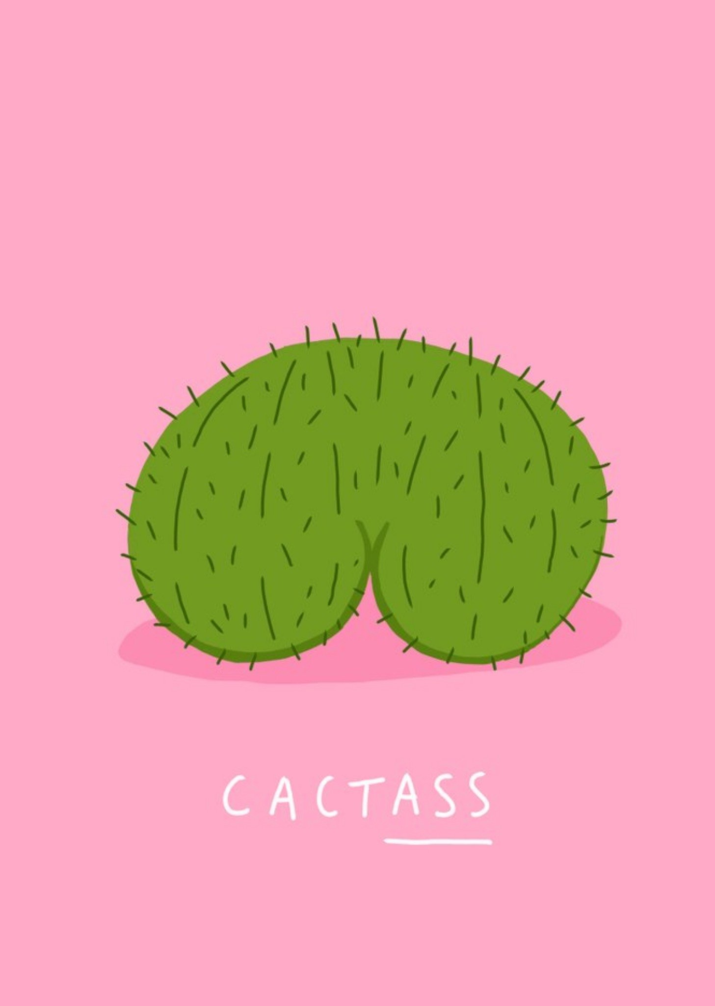 Moonpig Funny Cactass Cactus Card, Large