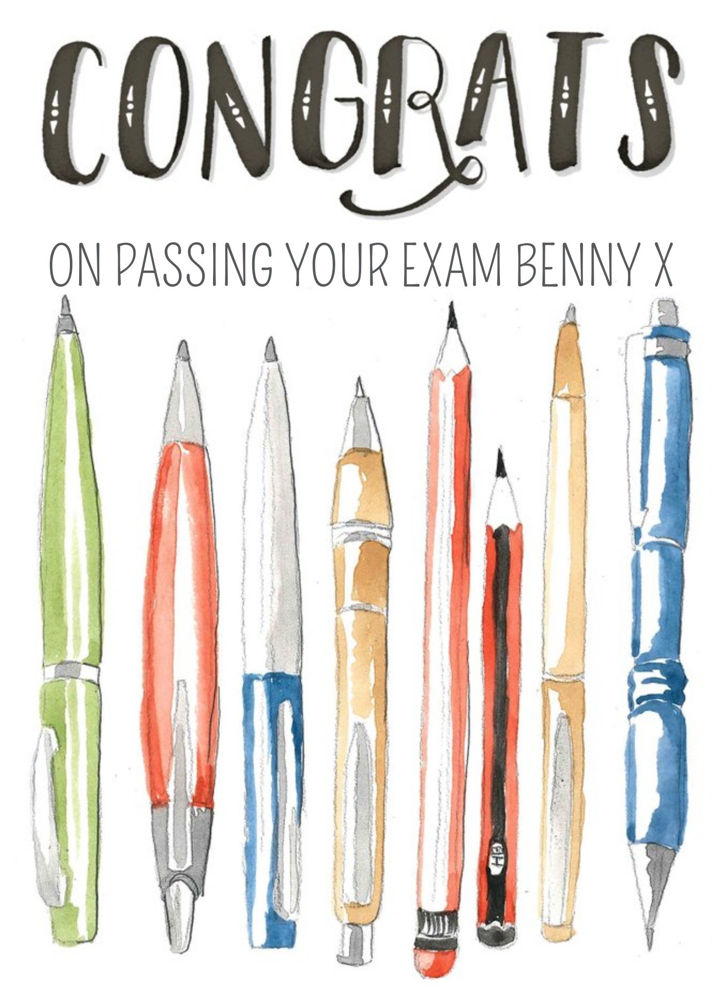 Personalised Congrats On Your Exam Card Ecard