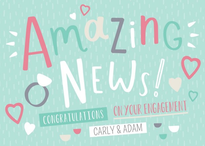 Oh Happy Day Amazing News Personalise Text Card