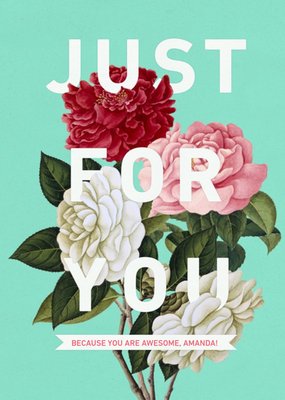 Just For You Floral Bunch Card