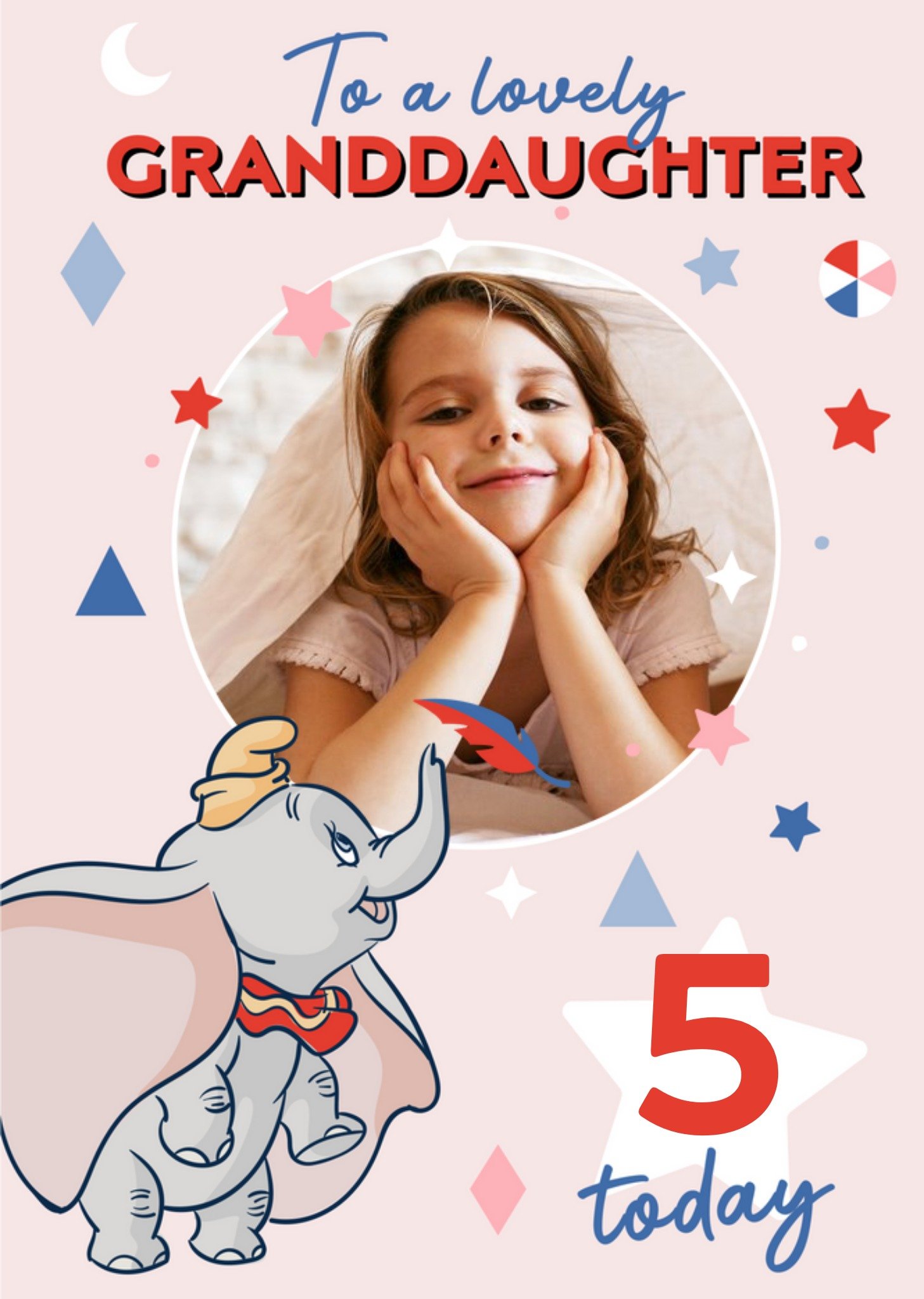 Disney Dumbo To A Lovely Granddaughter Photo Upload Birthday Card Ecard