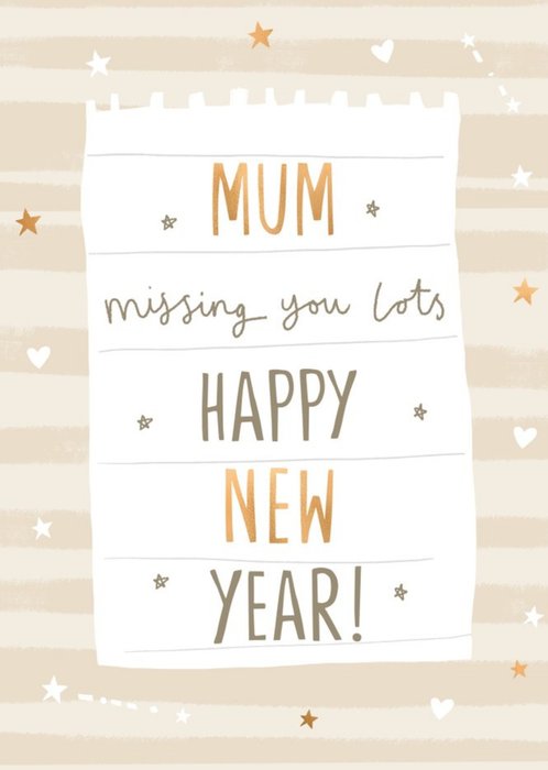 Dad Missing You Lots Happy New Year Card