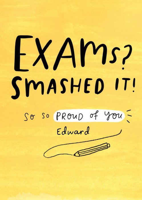 Exams Smashed It Typographic Card