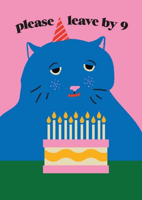 Betiobca Cat Humour Colourful Birthday Card