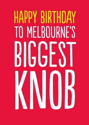 Buddy Fernandez Humorous Typographic Knob Birthday Card