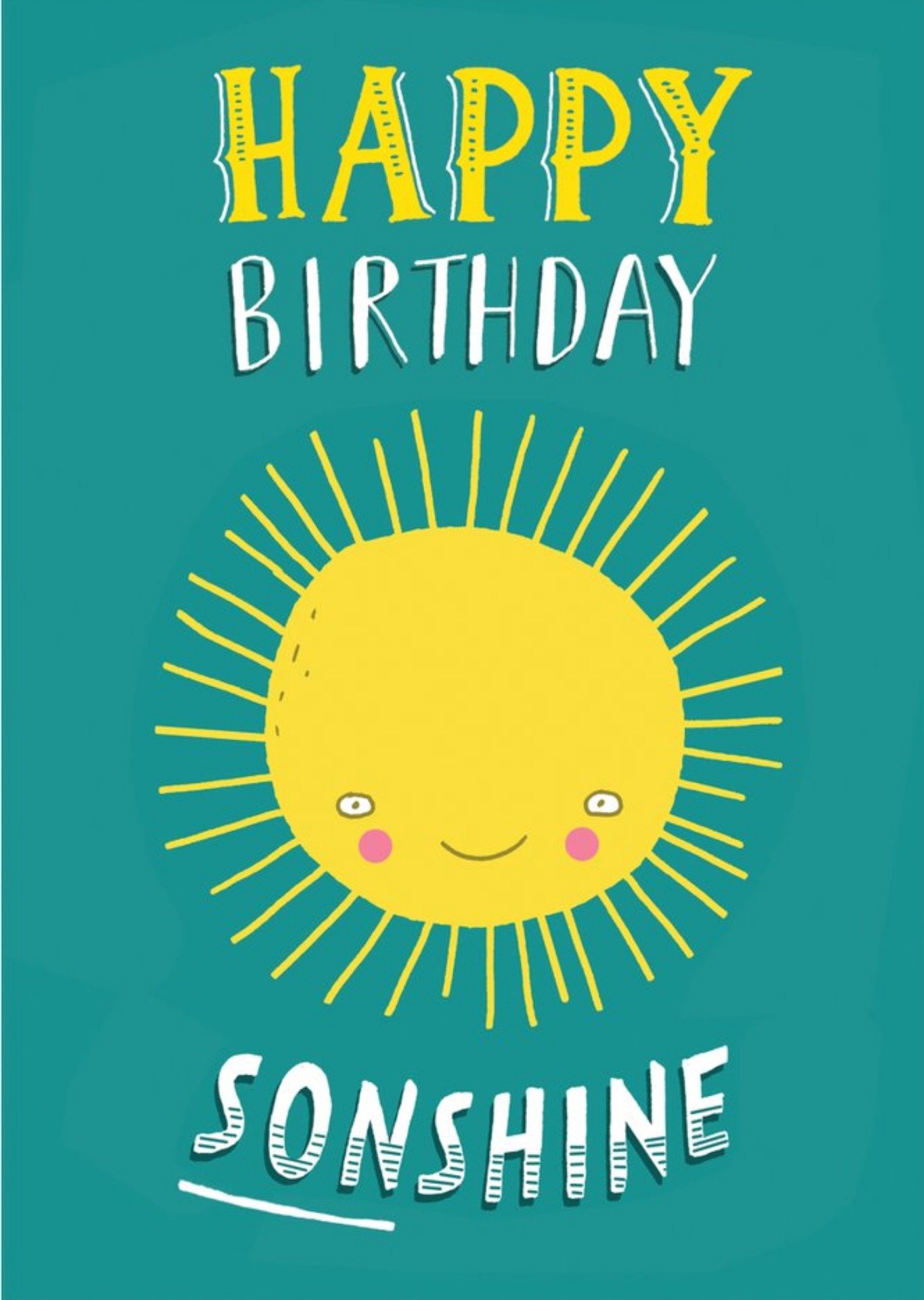 Brainbox Candy Sun Son Happy Birthday Card Ecard