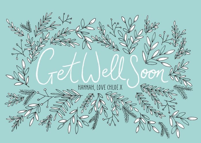Botany Personalised Get Well Soon Card