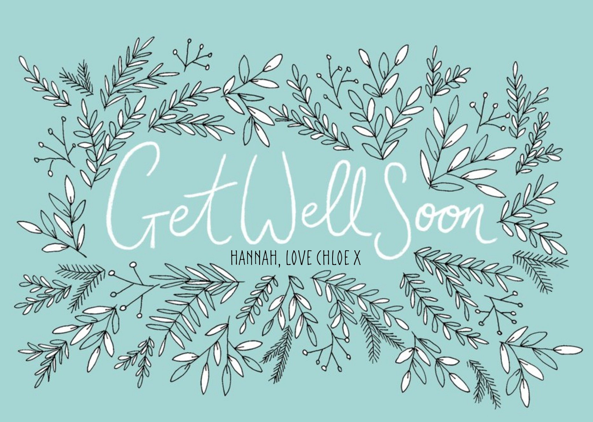 Botany Personalised Get Well Soon Card Ecard