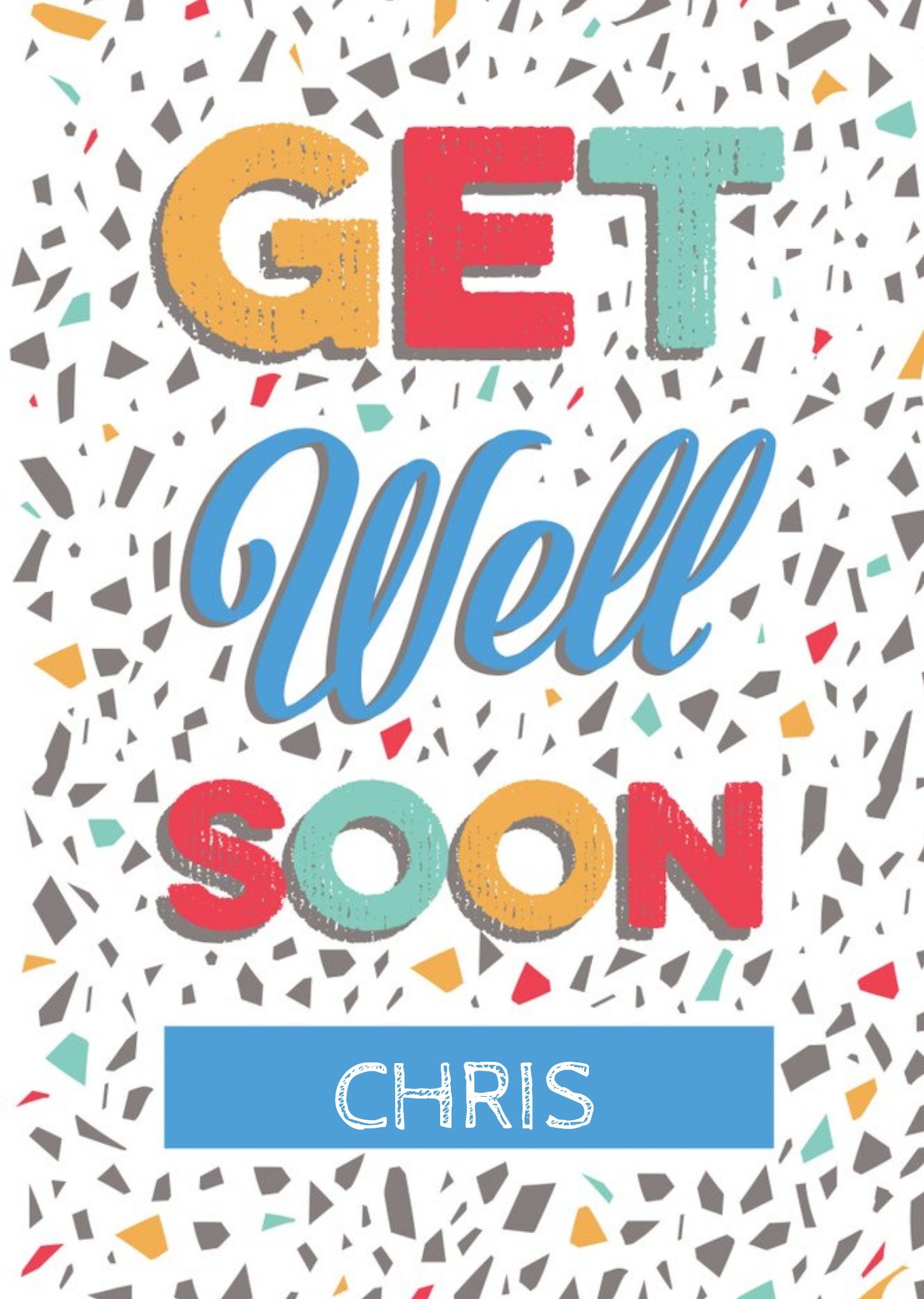 Dalia Clark Design Bright, Simple Typographic Get Well Card