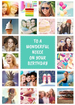 Multiple Photo upload Birthday Card - Niece