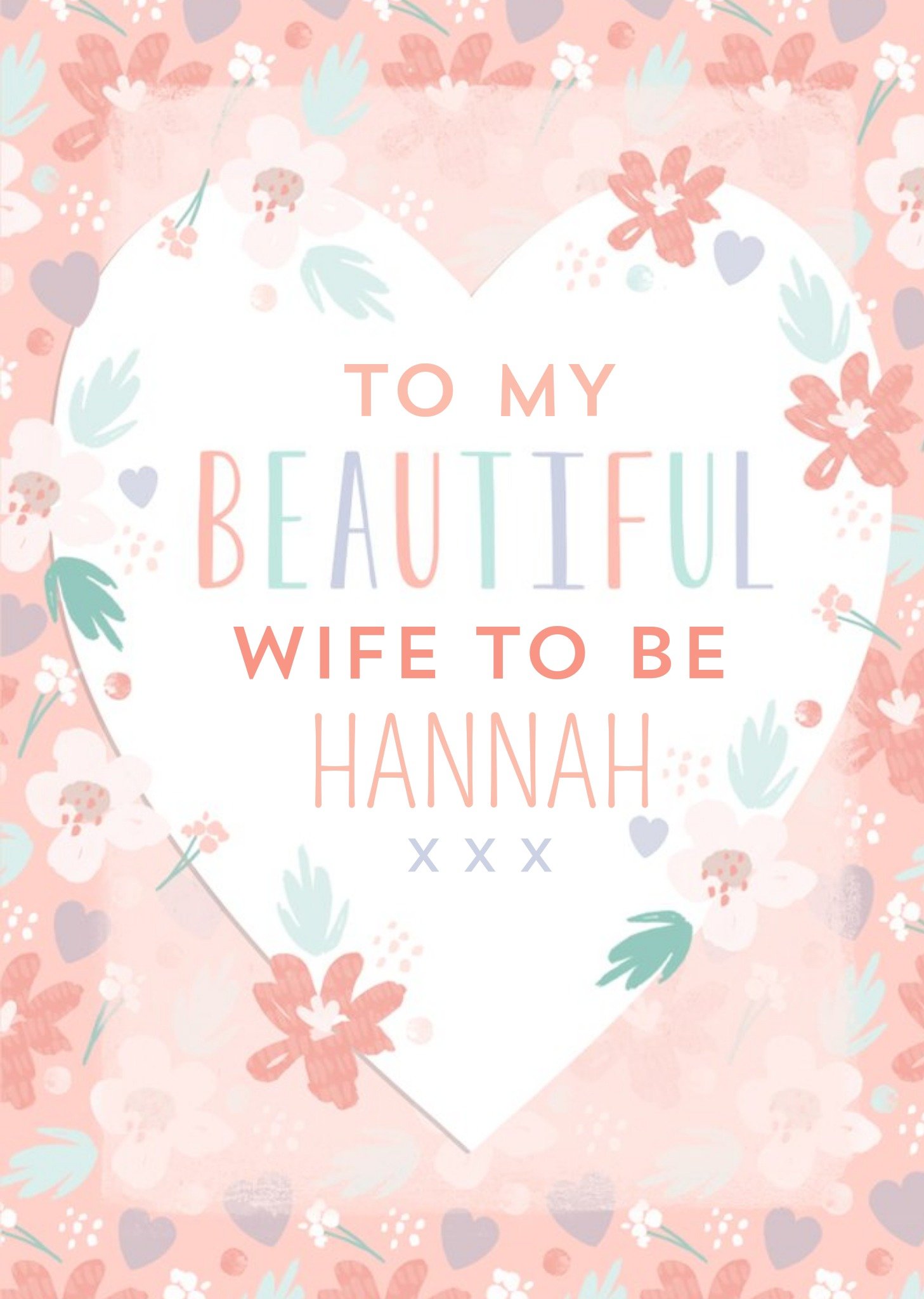 Modern To My Beautiful Wife To Be Wedding Card Ecard