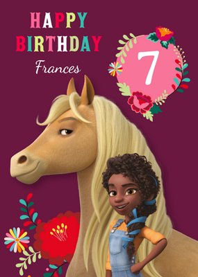 Universal Dreamworks Spirit the horse And Pru Happy Birthday Age Card