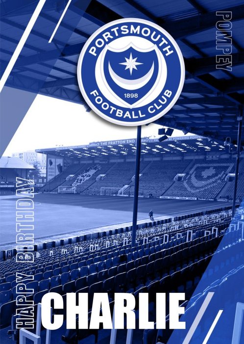 Portsmouth FC Football Stadium And Logo Birthday Card