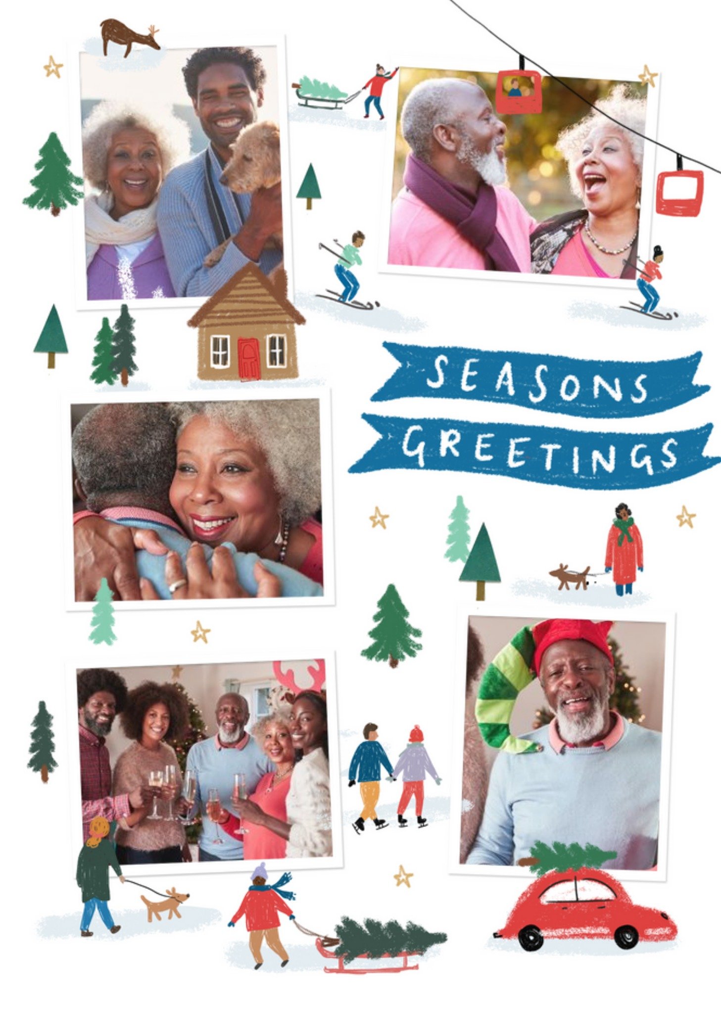 Seasons Greetings Snowy Scene Card Ecard