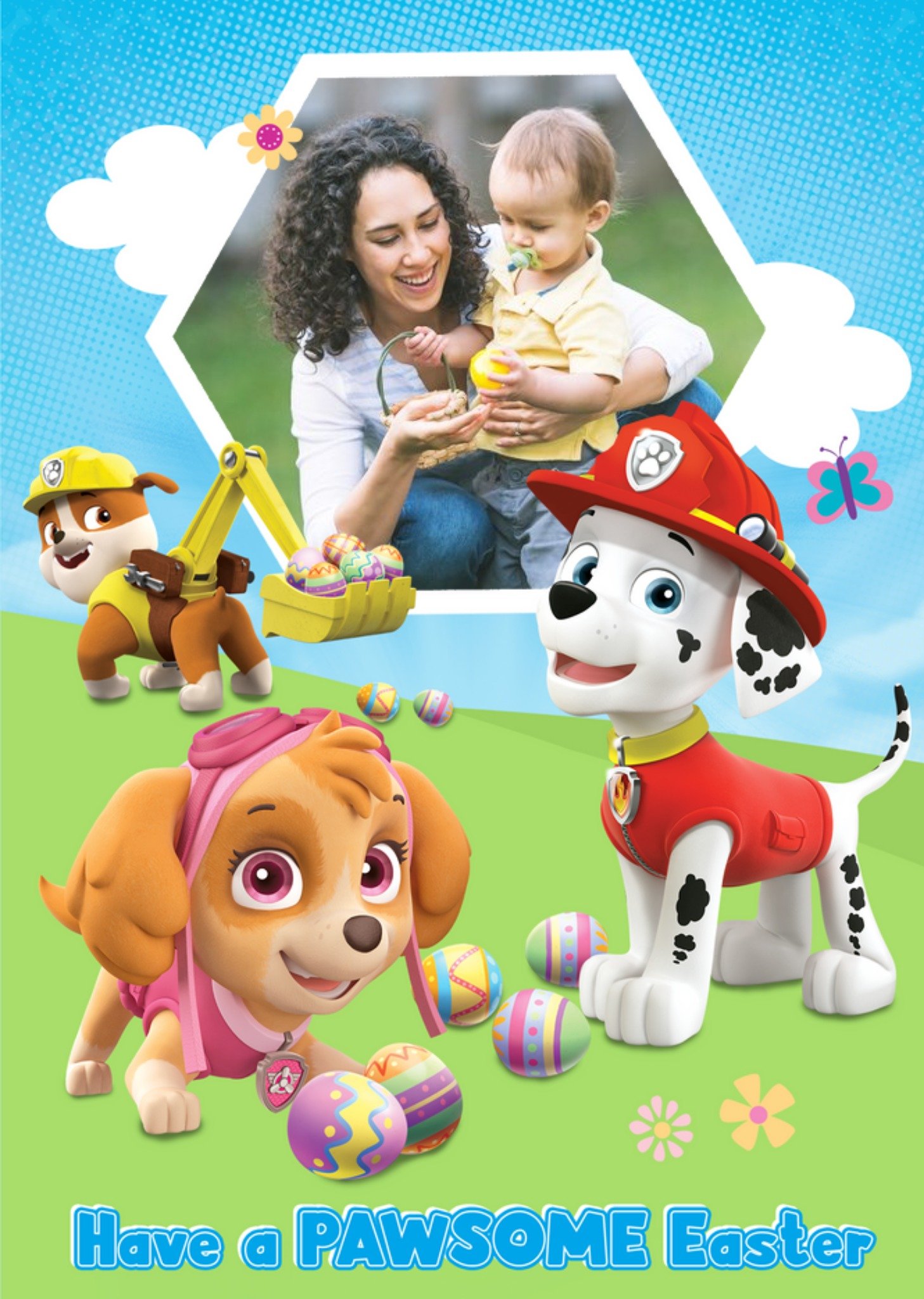 Easter Card - Photo Upload Card - Paw Patrol