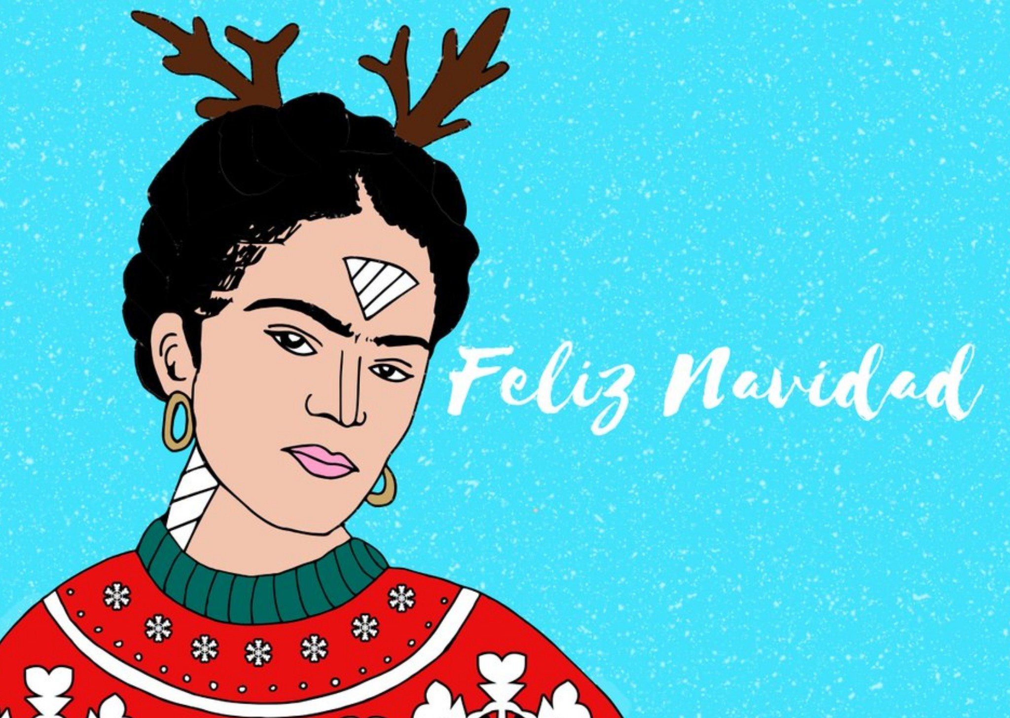 Illustration Feliz Navidad Christmas Card