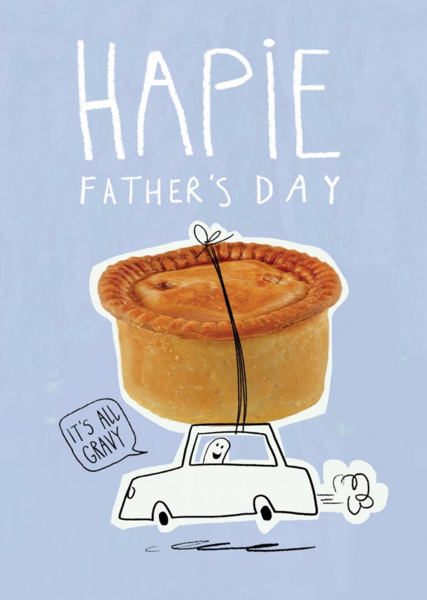 Moonpig Funny Hapie Fathers Day Pie Card, Large