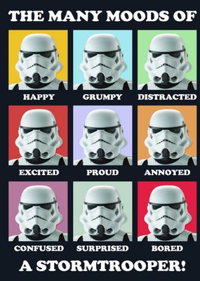 Funny Star Wars Many Moods Of A Stormtrooper Card
