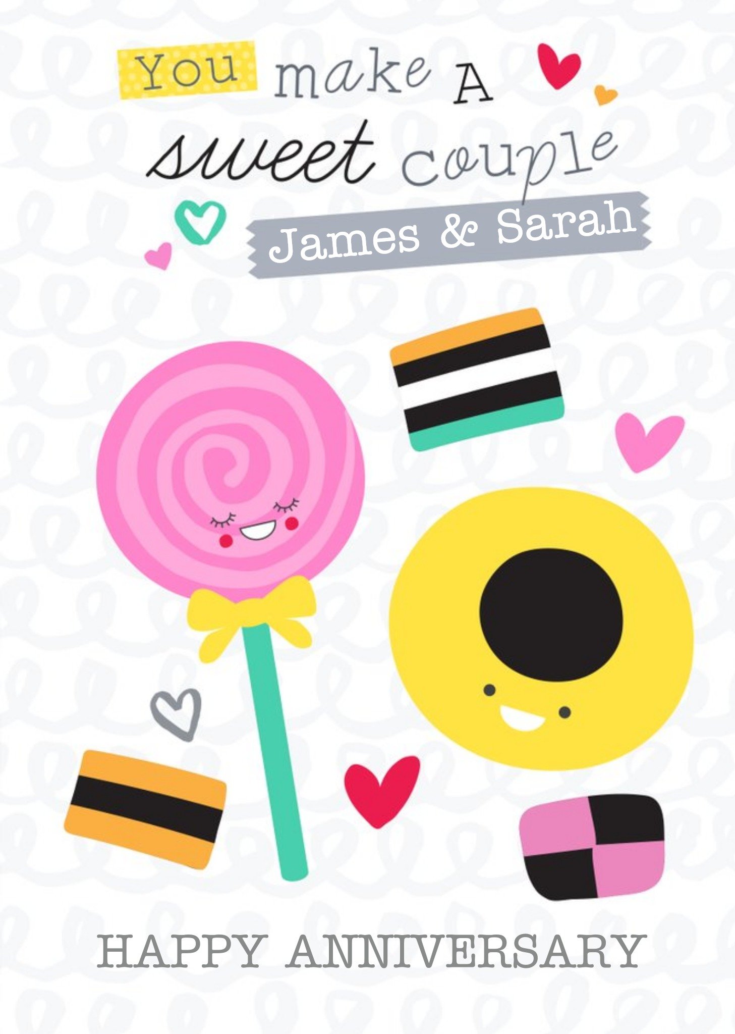 You Make A Sweet Couple Personalised Anniversary Card Ecard