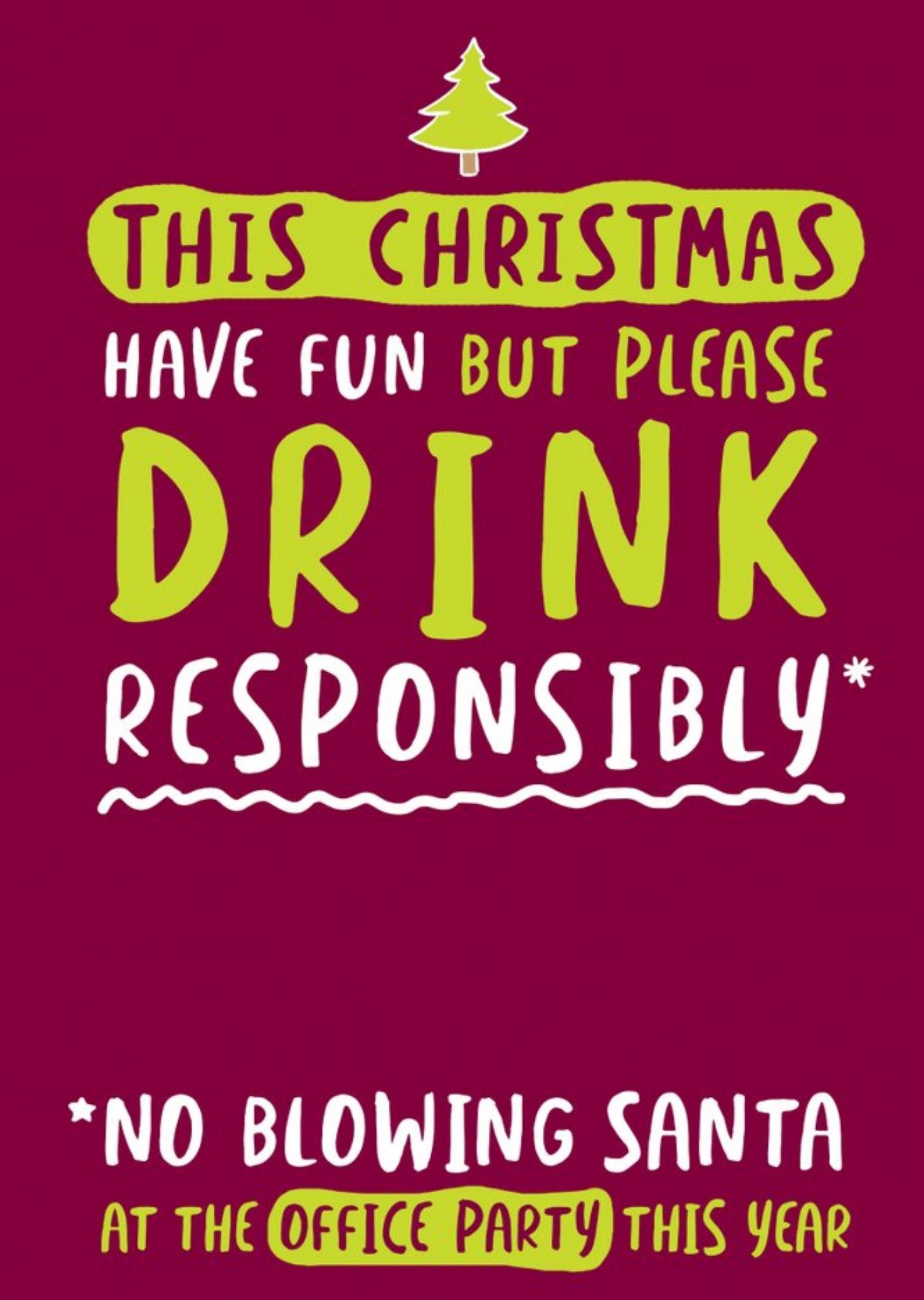 This Christmas Have Fun But Drink Responsibly Funny Rude Card Ecard