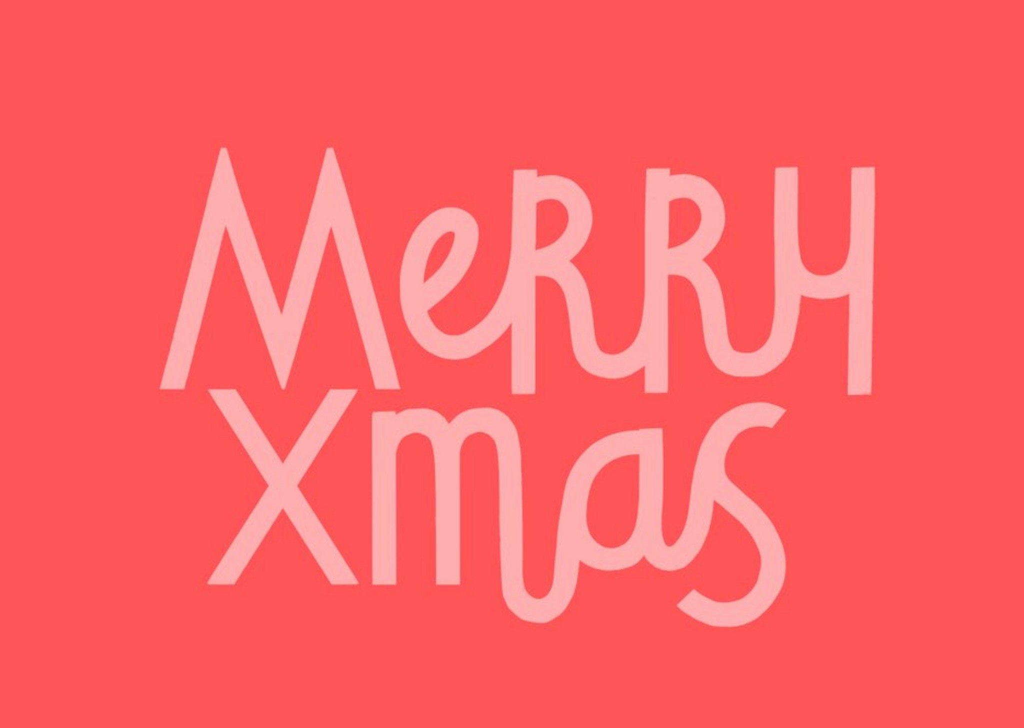 Merry Xmas Typographic Card Ecard