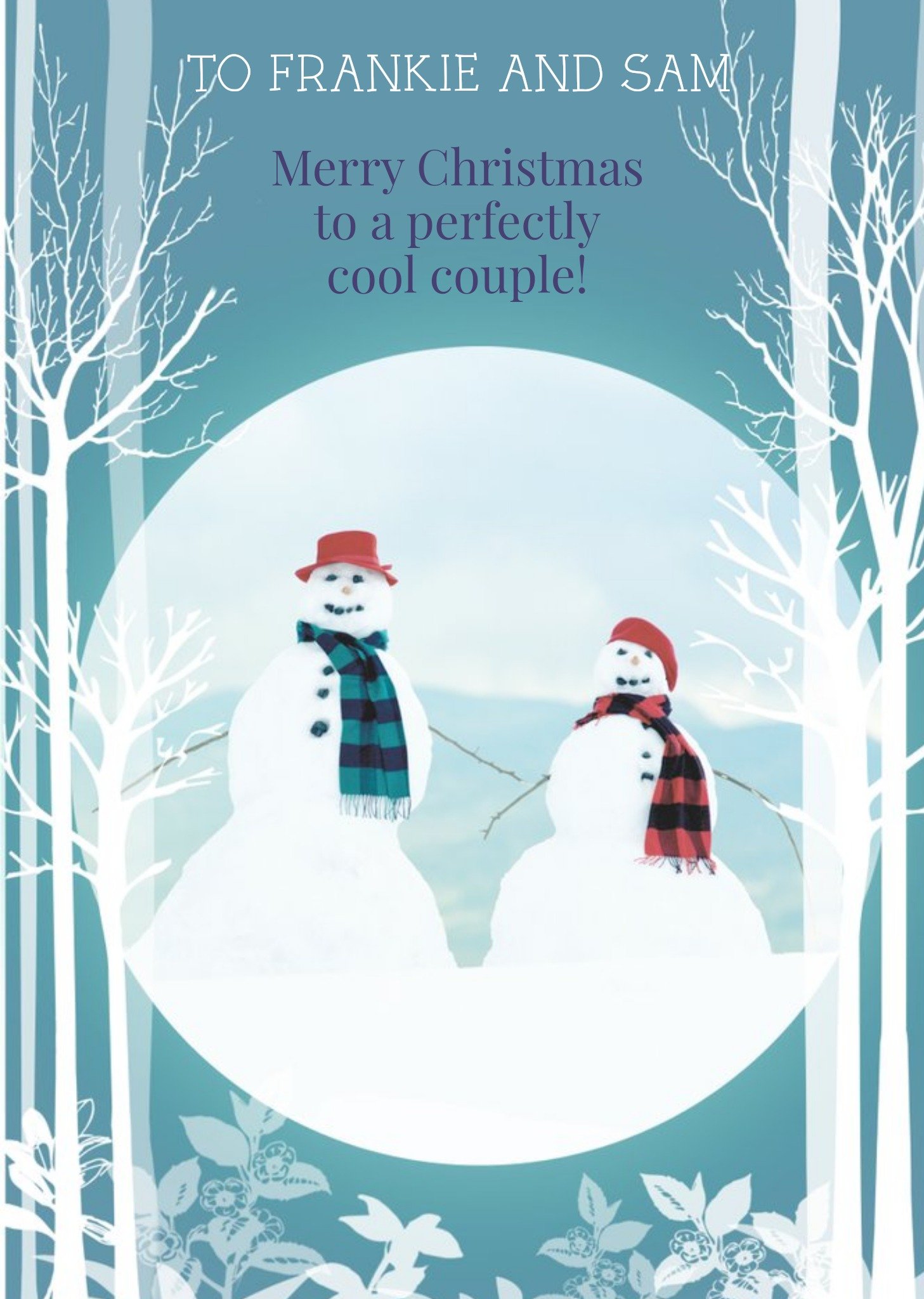 Moonpig Cool Couple Personalised Christmas Card Ecard