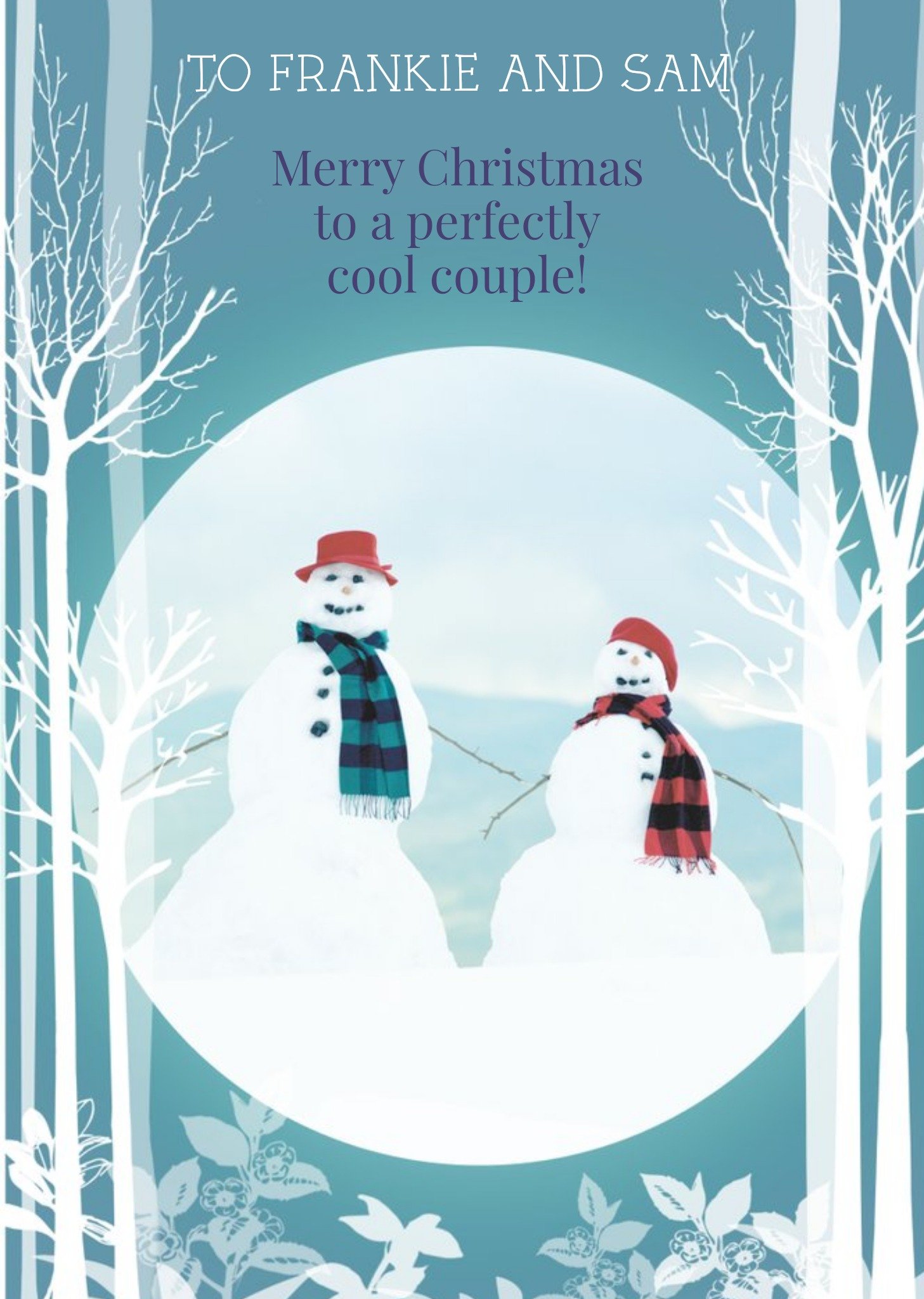 Cool Couple Personalised Christmas Card Ecard