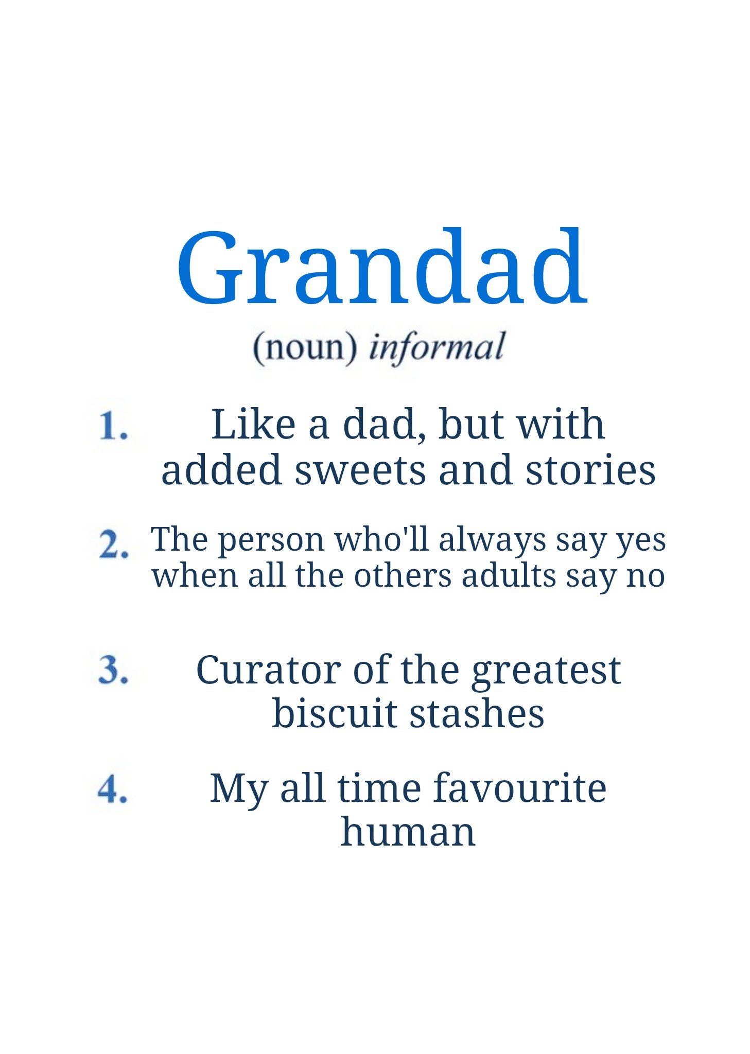 Dictionary Definition Of Grandad Father's Day Card Ecard