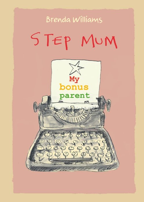 Step Mum My Bonus Parent Birthday Card