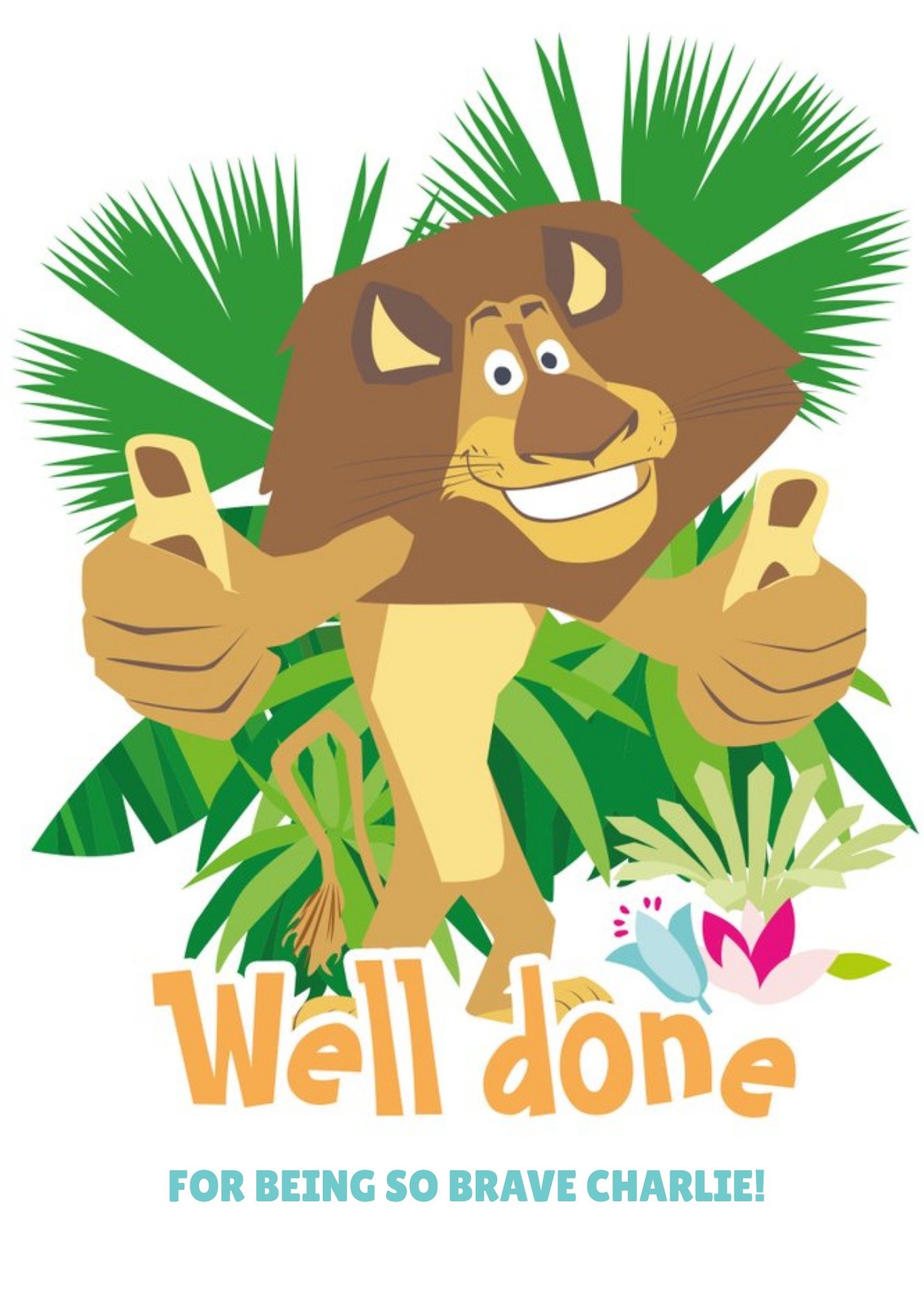 Moonpig Madagascar Alex The Lion Well Done Card, Large