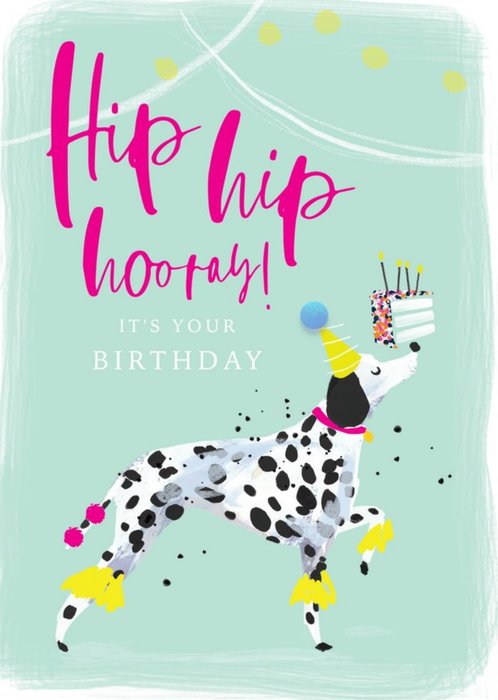 Hip Hip Hooray Dalmation Card